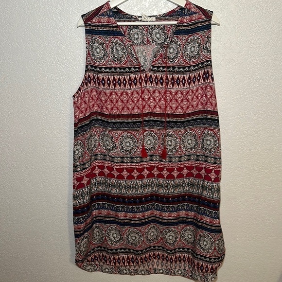 BeachLunchLounge Mixed Boho Print Dress Size XXL - Picture 1 of 3